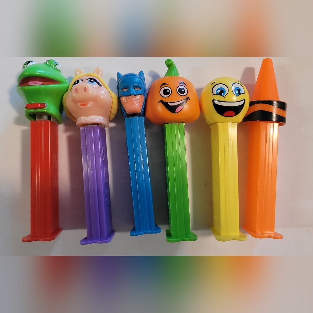 VINTAGE PEZ DISPENSERS LOT OF 6 80S/90S MUPPET BABBIES AND RARE *BATMAN*